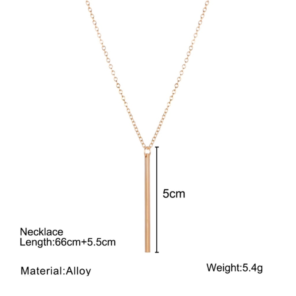 ❤️ 3/$30 Simple Long Bar Necklace - Picture 5 of 7